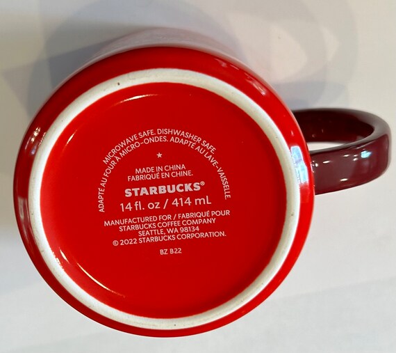 Starbucks 2022 Holiday Woodland Lace Red Pink Ceramic Coffee Mug 14 Oz Cup  - Etsy