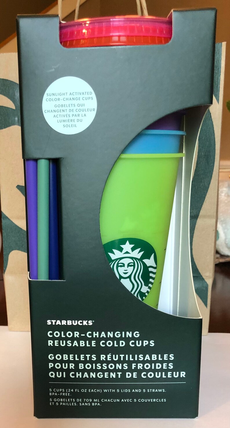 Starbucks 2022 Summer Reusable UV Color Changing Cold Cup 5 Etsy