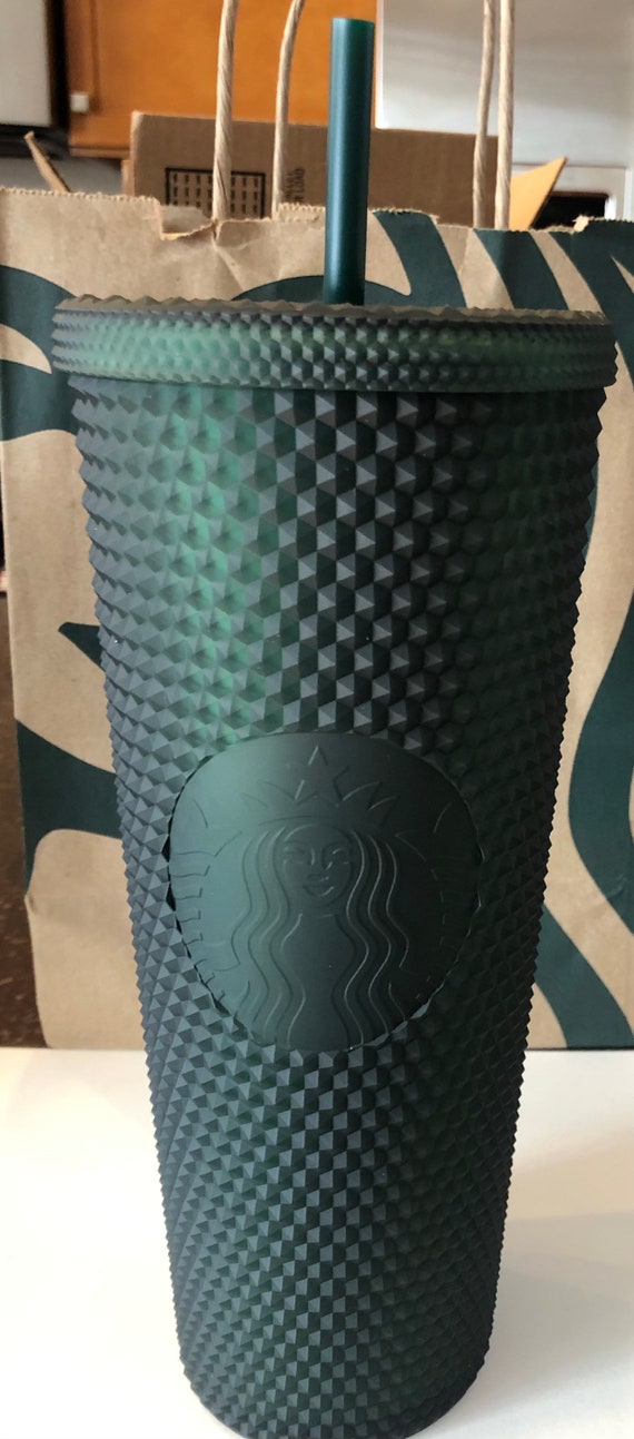 2022 Starbucks Matte Dark Green Studded Venti 24oz Tumbler Studded