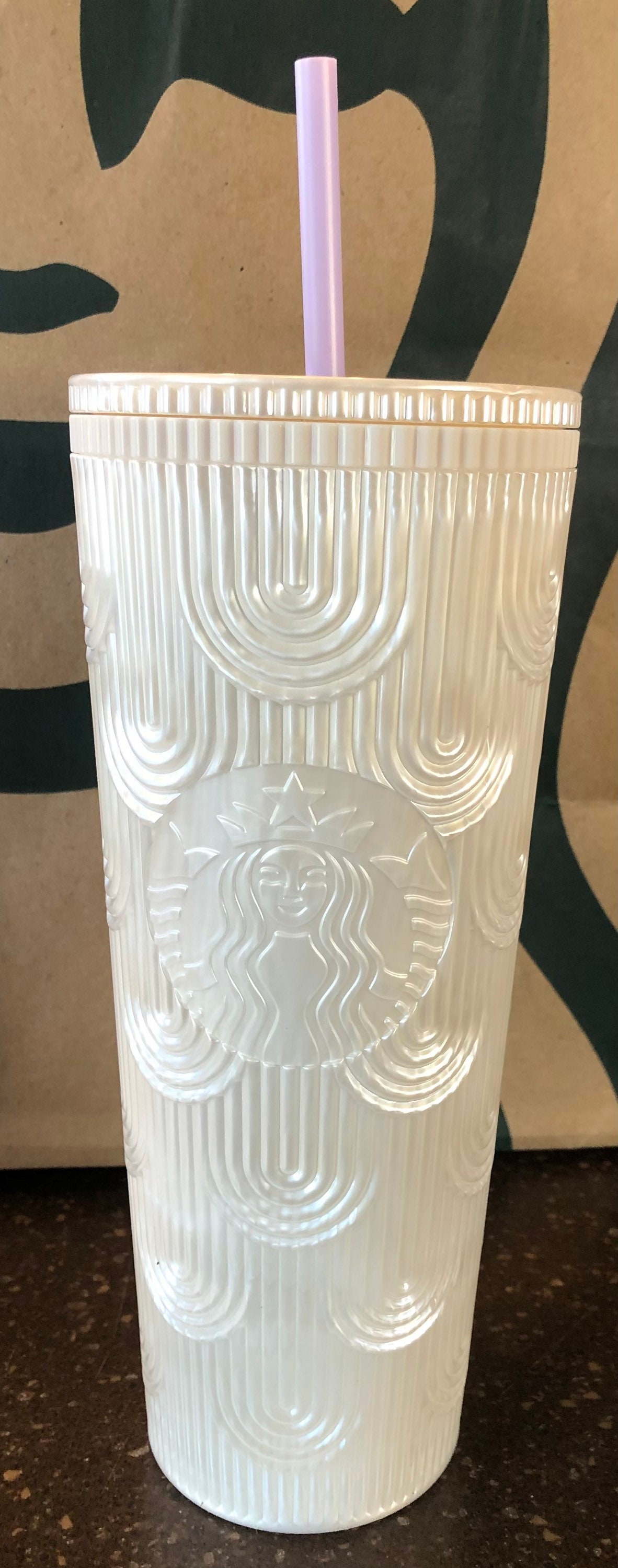 Starbucks China 2023 Anniversary Ocean Siren Mermaid 20oz Glass