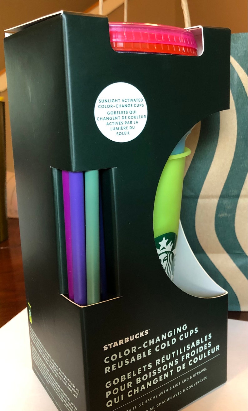 Starbucks 2022 Summer Reusable UV Color Changing Cold Cup 5 Etsy