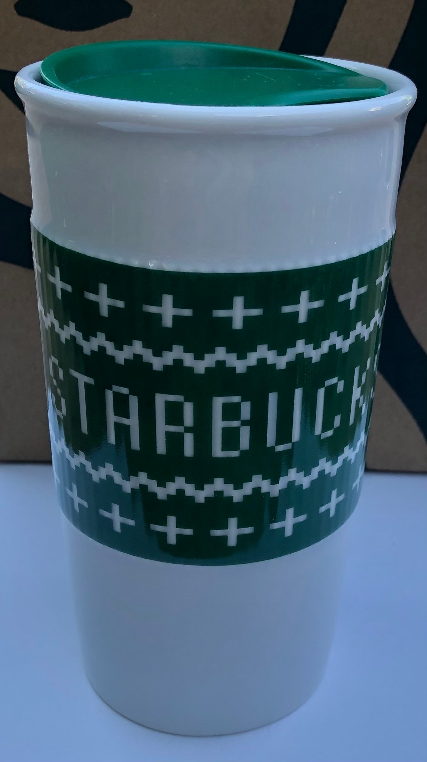 Starbucks 2016 Holiday Green Ugly Sweater Sleeve Travel Ceramic Cup 10oz Mug  Tumbler - Etsy Denmark