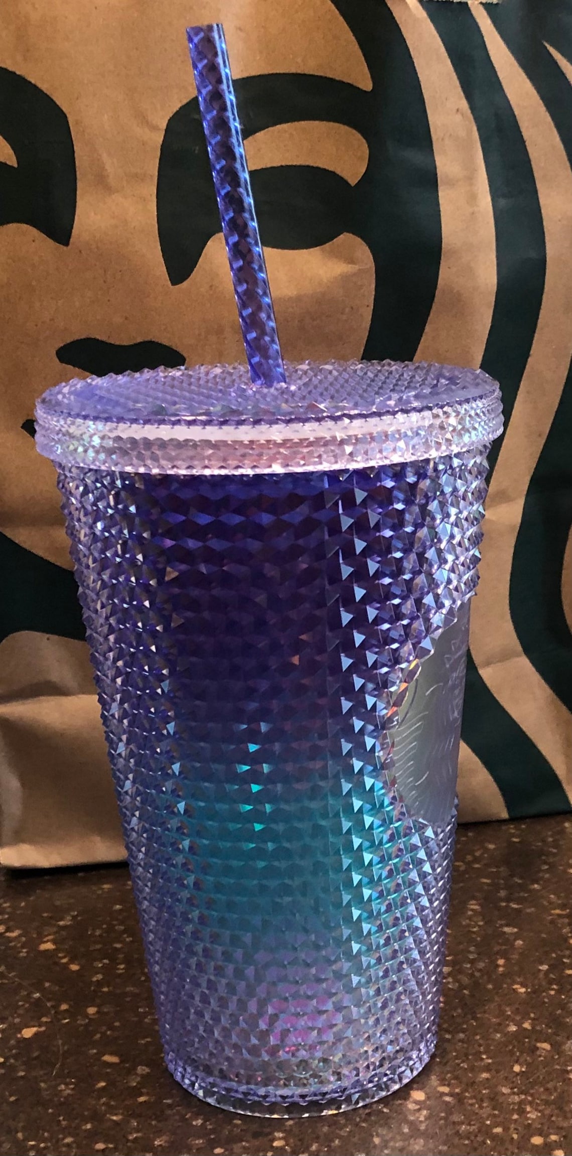 clear studded starbucks cup
