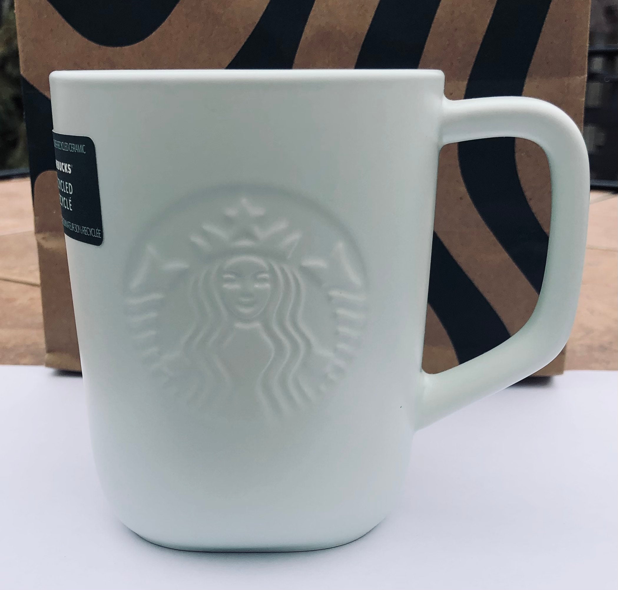 Starbucks Other | Starbucks Recycled Glass Mint Triangle Tumbler | Color: Green | Size: Os | Elizabethpar801's Closet