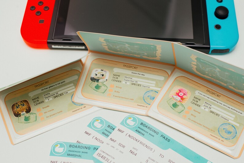 Passport style Animal Crossing amiibo cards Custom made ...