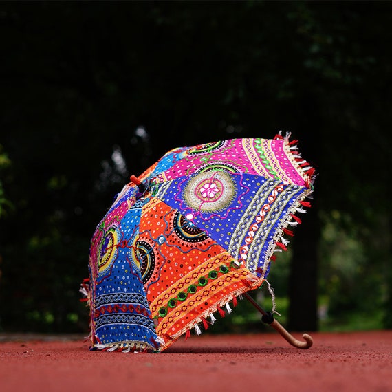 Hand Embroidered Umbrella 5 10 PC LOT - Etsy