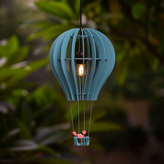Lampe à suspension/lumière en forme de montgolfière pour décoration de  maison, de chambre d'enfant ou de salon -  France