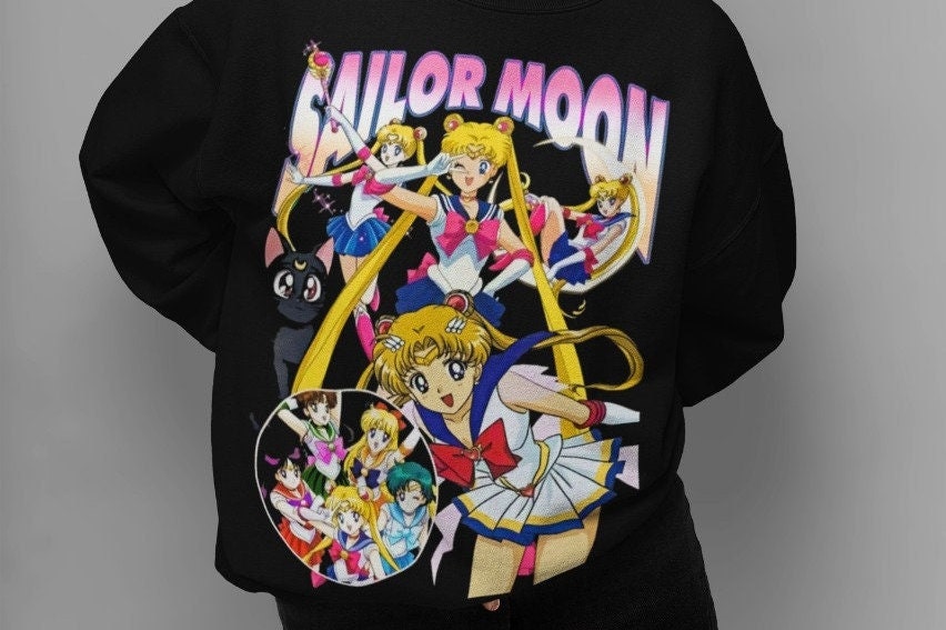 Discover Sailor Moon Vintage Sweatshirt, Anime Sweatshirt, Anime Japanese Sweatshirt