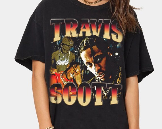 Travis Scott Shirt 90's Vintage Rap Tee 