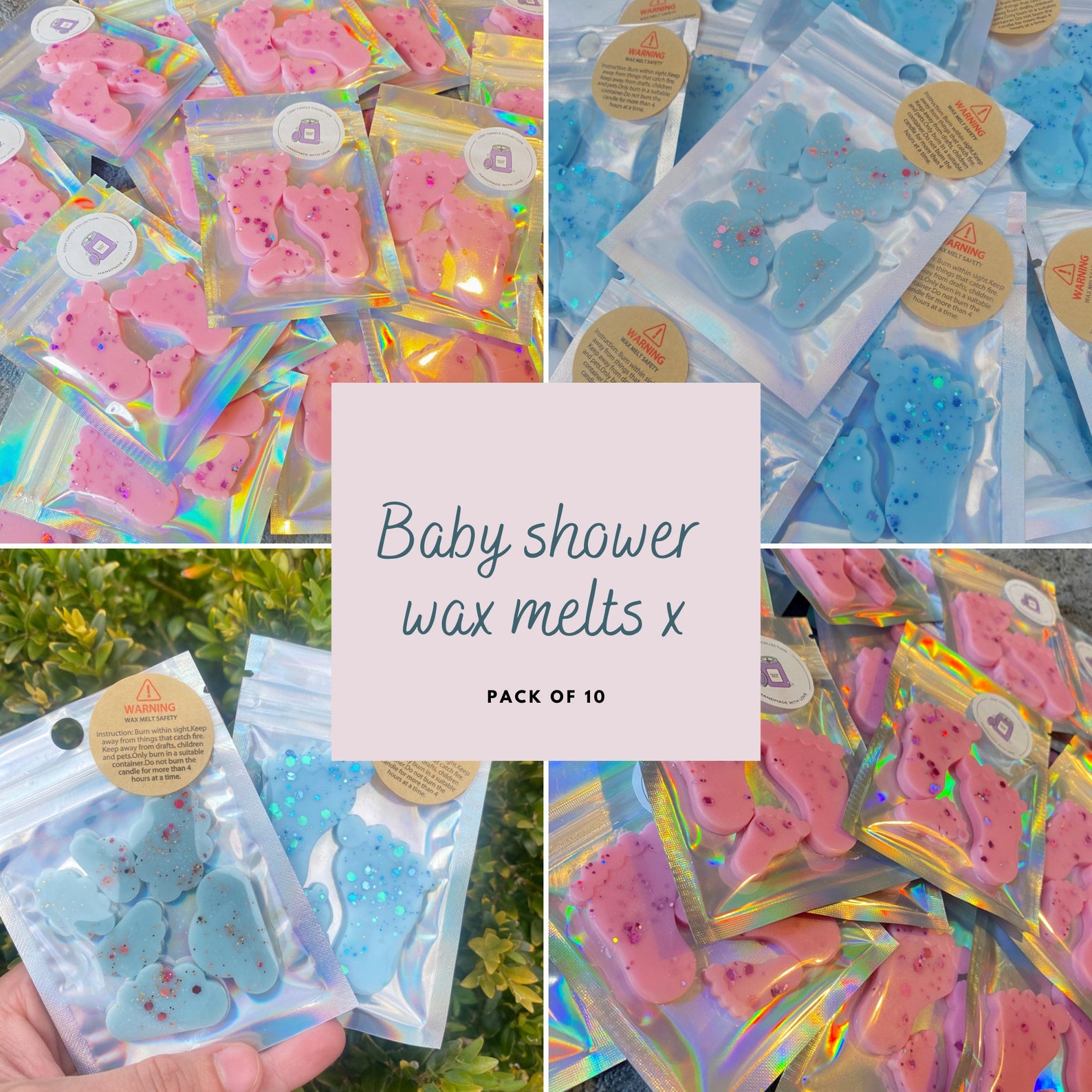 Baby shower wax melts pck of 10 Etsy