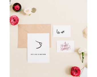 Encouragement, Greeting Card, Breast Cancer Surgery, Mastectomy, Get Well Stationary
