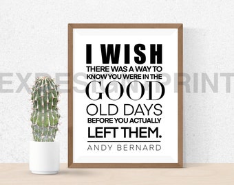 Andy Bernard Quote Etsy
