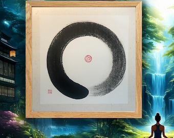 Original Ensō Zen Circle Wall Art | Meditation, Yoga, Mindfulness Gift, Minimalist, Zen Home Decor