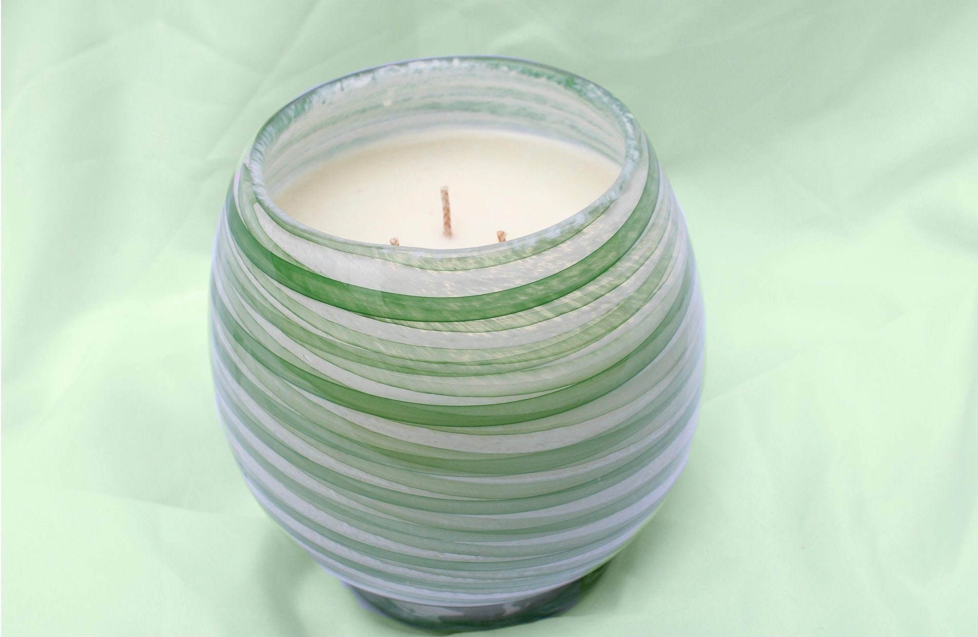 Large Green Candle for Tabletop All Natural Soy Candles W/ Etsy UK