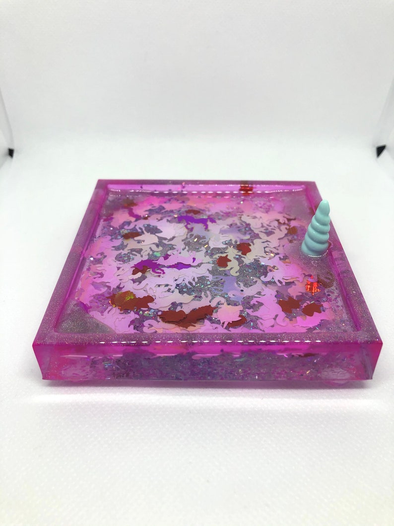 Drippy Holographic Unicorn Trinket Tray by The uwu Snail