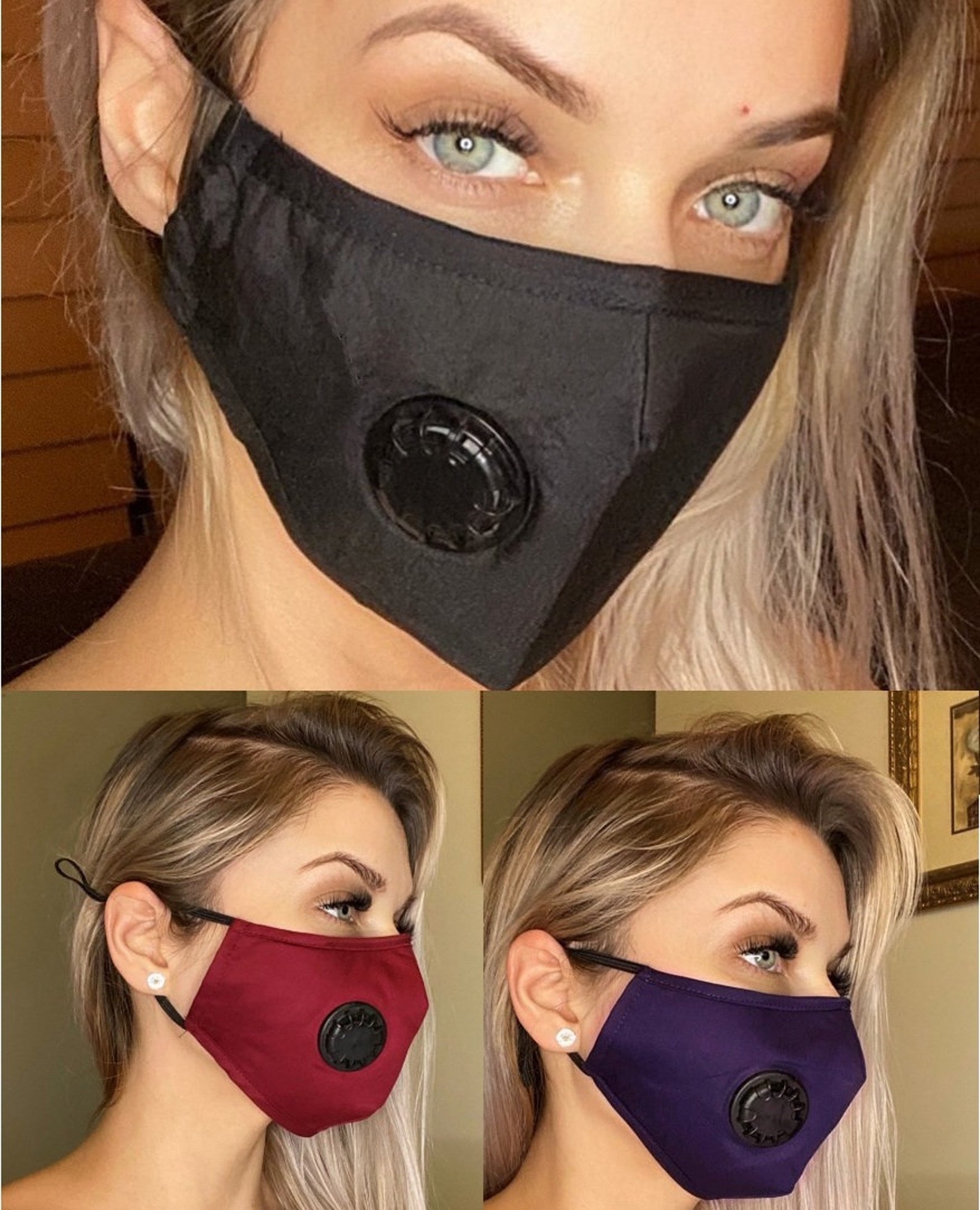 Anti Fog Face Mask 3D With Respiratory Valve Breathable Face Etsy