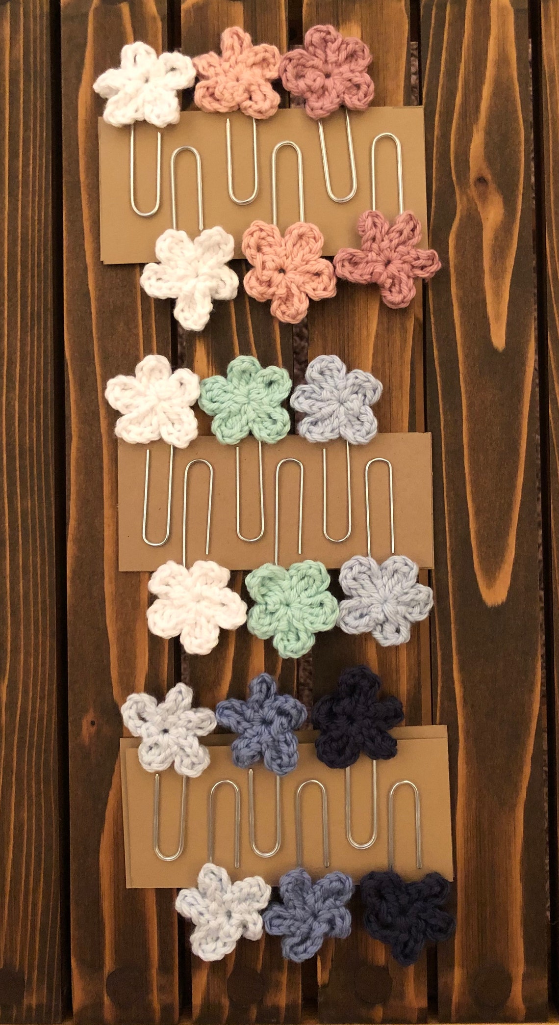 Large Decorative Flower Paperclips Set of 6 Paper Clips Etsy