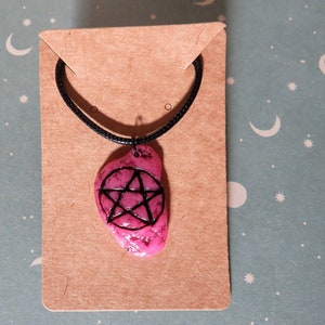 Pentacle charm necklace color changing