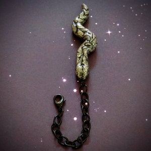 Glitter snake charm keychain