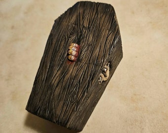 Coffin Jewelry Box with zombie hand