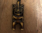 Polynesian Handcrafted Tiki Adjustable Necklace Made with Bone and Resin