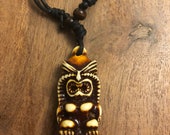 Traditional Polynesian Handcrafted Bone Tiki Adjustable Necklace