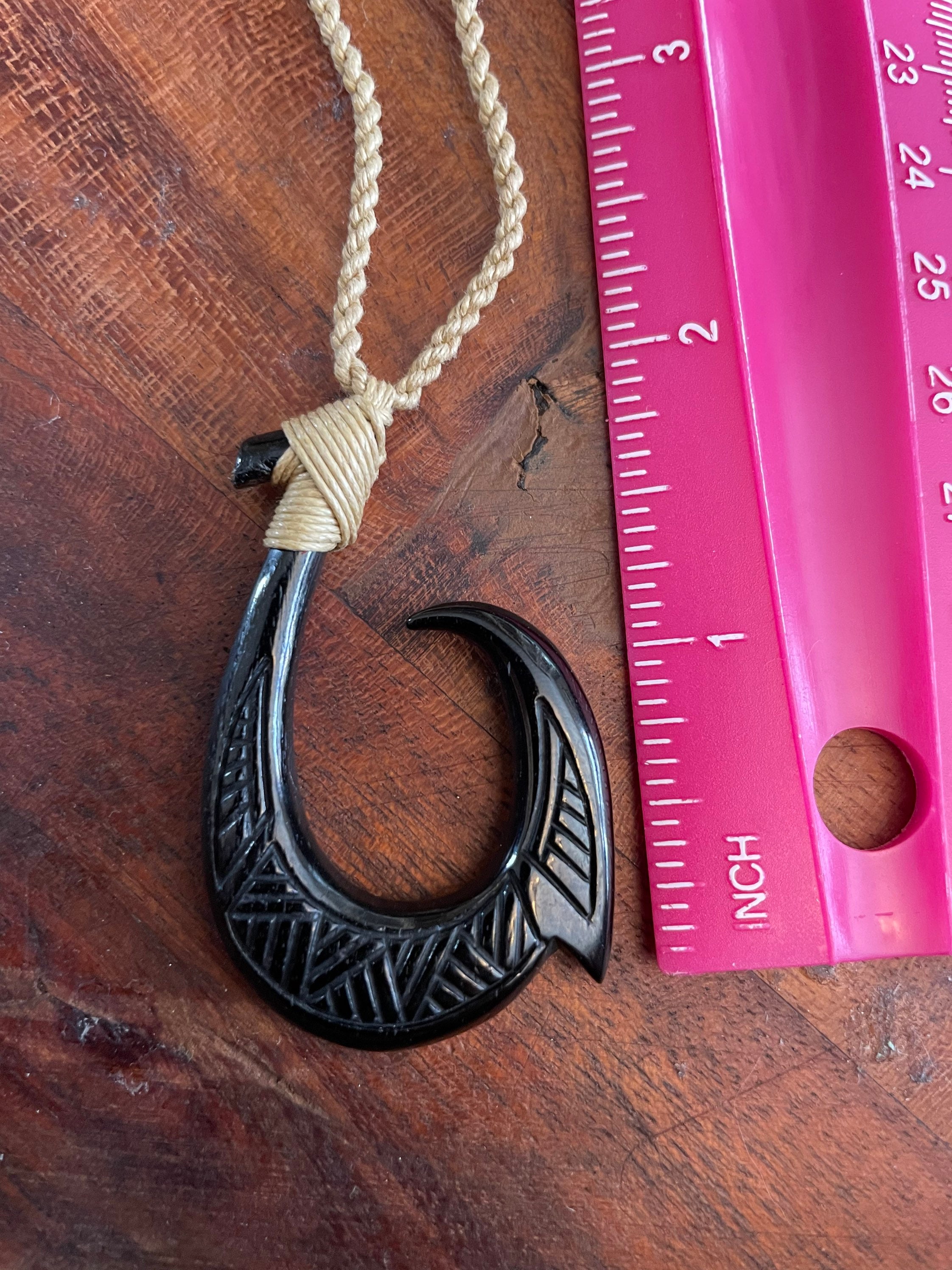 Seafaring Fishermans Hook Makau With Koru Tip and Hand Engraved