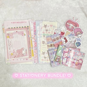Kawaii Stationery Grab Bag: 65+ pcs, Memo Sheets, Stickers & Washi