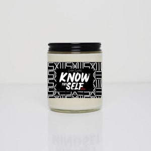 Know Thy Self - Soy Wax Candle - Intention Candle - Manifestation Candle - Affirmation Candle - Up to 45 Hour Burntime