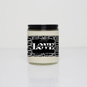 Love is My Vibe - Soy Wax Candle - Intention Candle - Manifestation Candle - Affirmation Candle - Up to 45 Hour Burntime