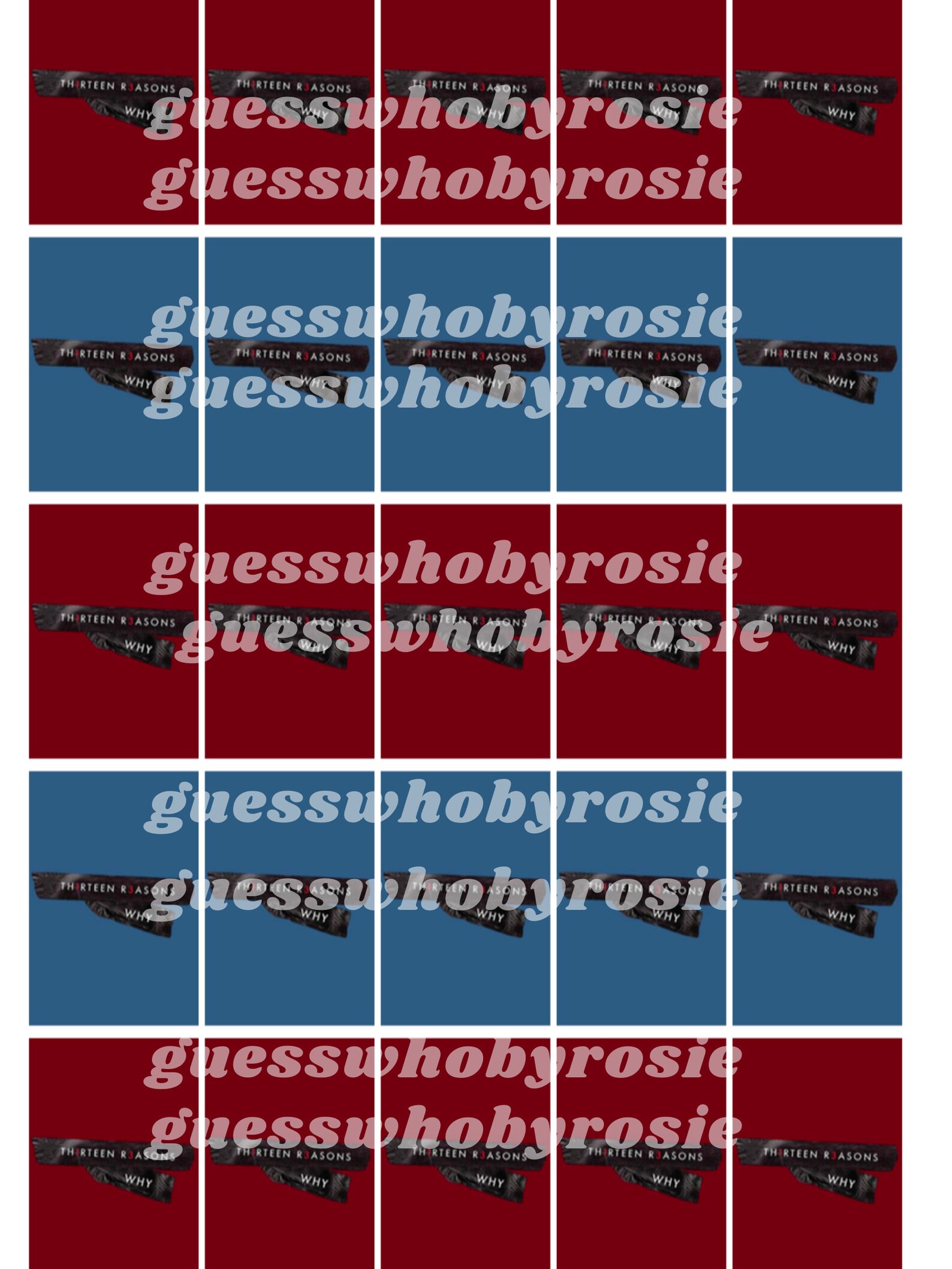 Printable Guess Who? Cards - 13 Reasons Why (13RW) - Liberty High ...