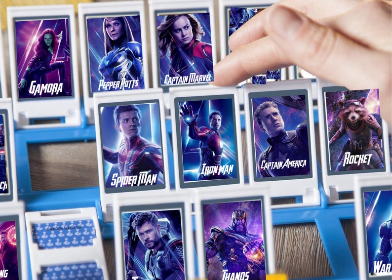 Printable Guess Who Cards Avengers Edition - Etsy Israel