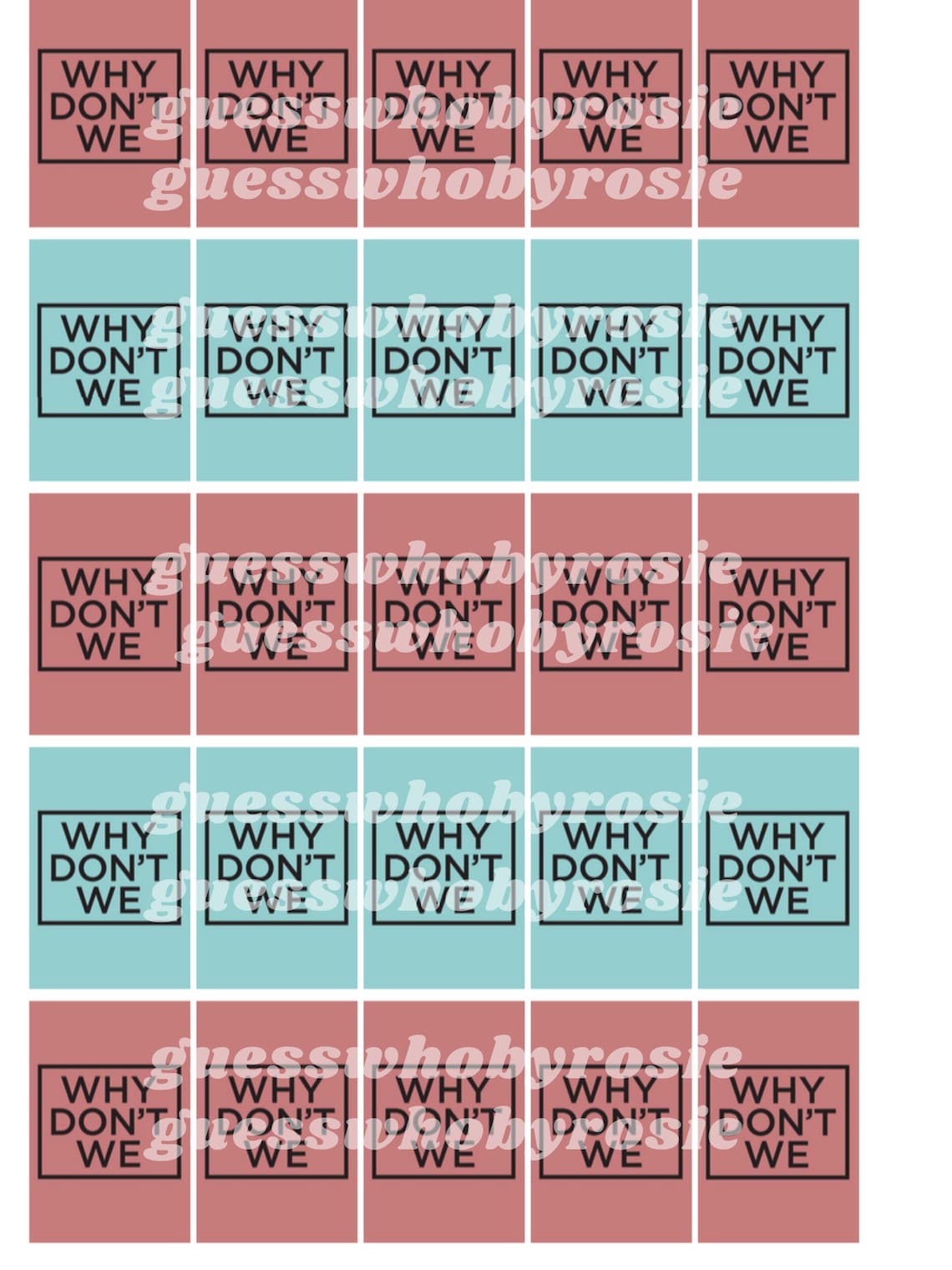 Printable Guess Who? Cards - Why Don't We (WDW- LIMELIGHT) Edition - Etsy