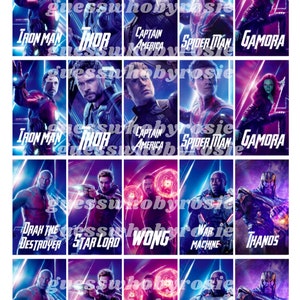 Printable Guess Who Cards Avengers Edition - Etsy
