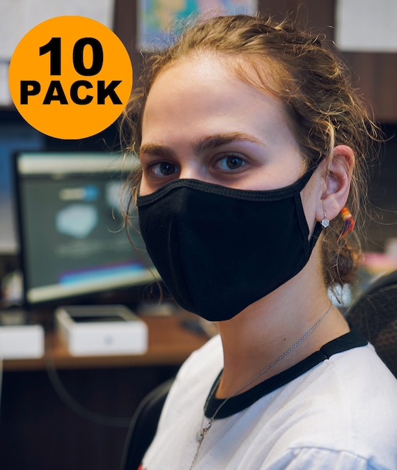 Cloth Face Mask Washable & Reusable Masks Cover Pack of 10 Etsy