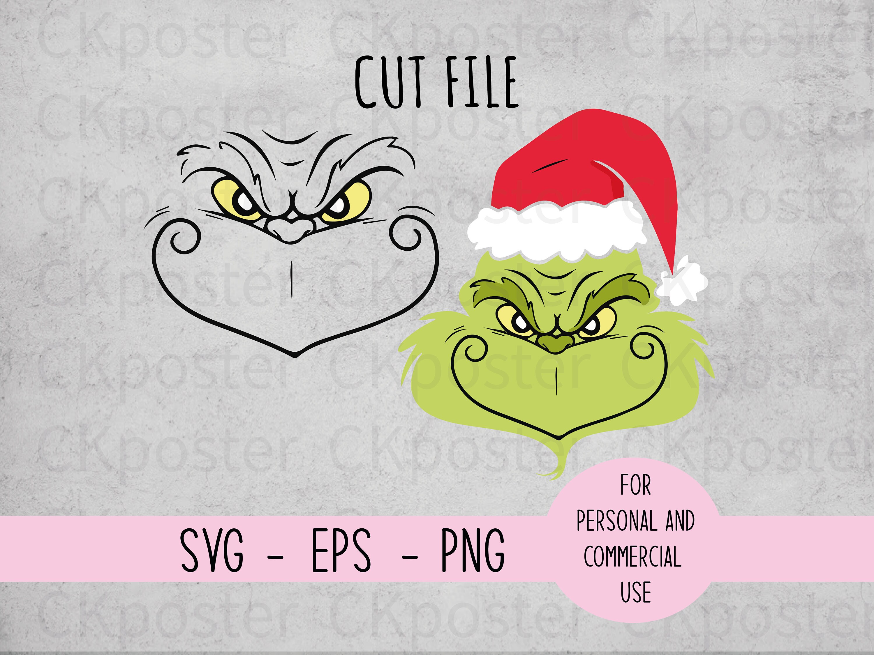 SVG Grinch SVG Christmas Grinch Png Cut File Cricut Grinch Face Silhouette  Design Christmas Character Grinch Smile Clipart 