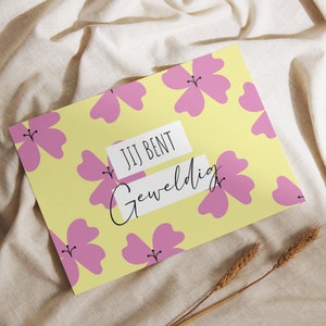 Wenskaart jij bent geweldig | veel liefs kaart | bloemen kaart | vrolijke kaarten | zomaar kaart | liefs kaart | waarderingskaart