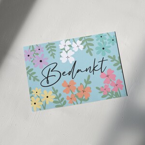 Bedankkaart kaart voor afscheid bedankt kaart bloemen afscheid stage kaart afscheid kaart bedankt kaart pensioen kaart afbeelding 3