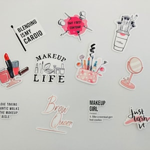 Make up stickers | hair and make up artist stickers | makeup lover stickers | HMUA stickers | HMU stickers | 11 pcs sticker pack