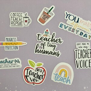 Teacher gifts | teacher stickers | school teacher gift idea | funny teacher set | Teachers week gift ideas | 9 pcs sticker pack