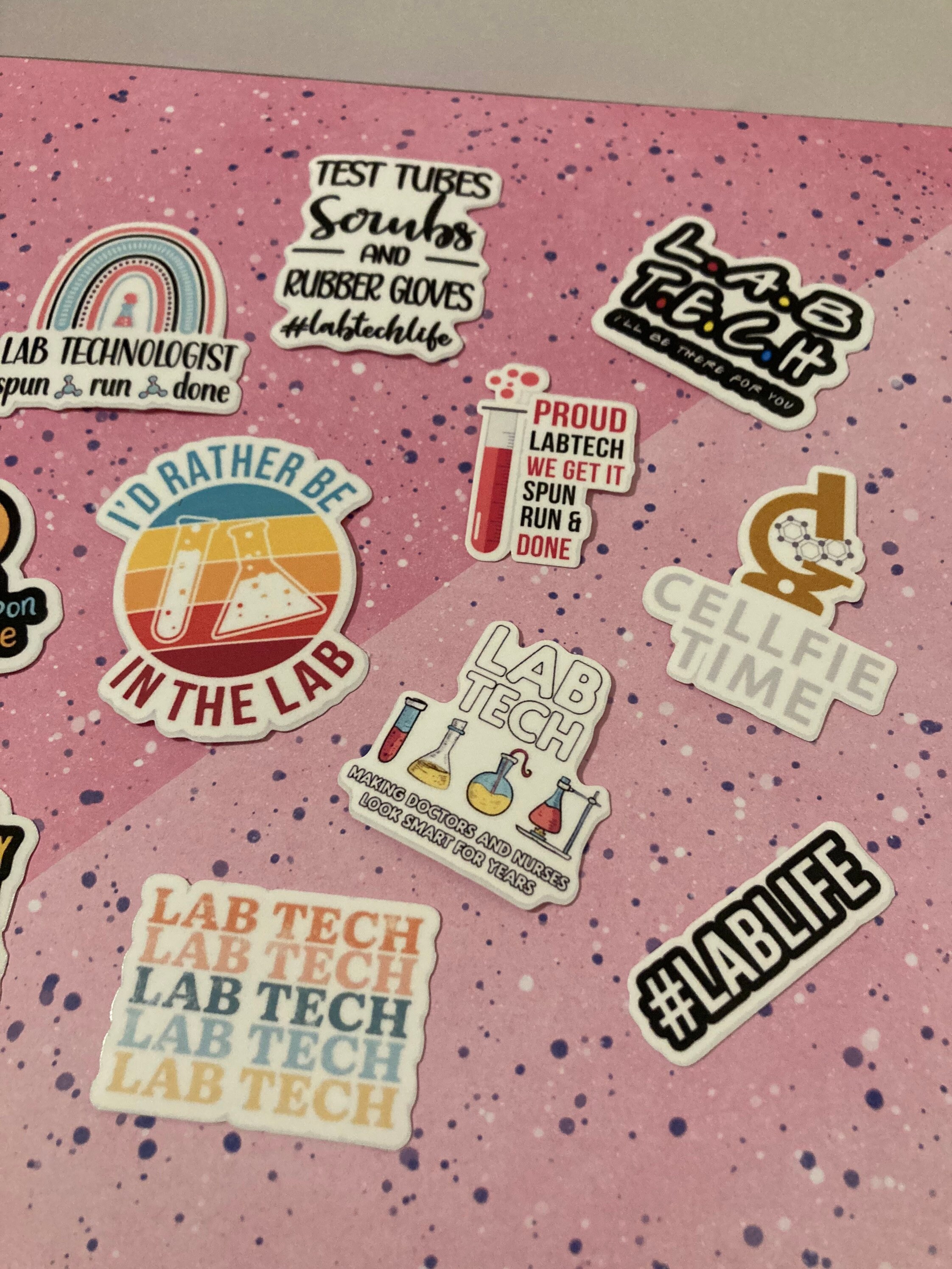 Lab Tech Gift Lab Tech Stickers Med Tech Stickers Med Etsy