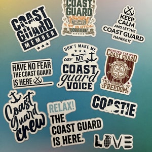 Coast Guard Gifts | Coast Guard Sticker | USCG gift ideas | Coastguard gift | Coastguard stickers | Funny USCG stickers | decals 10 pcs pack