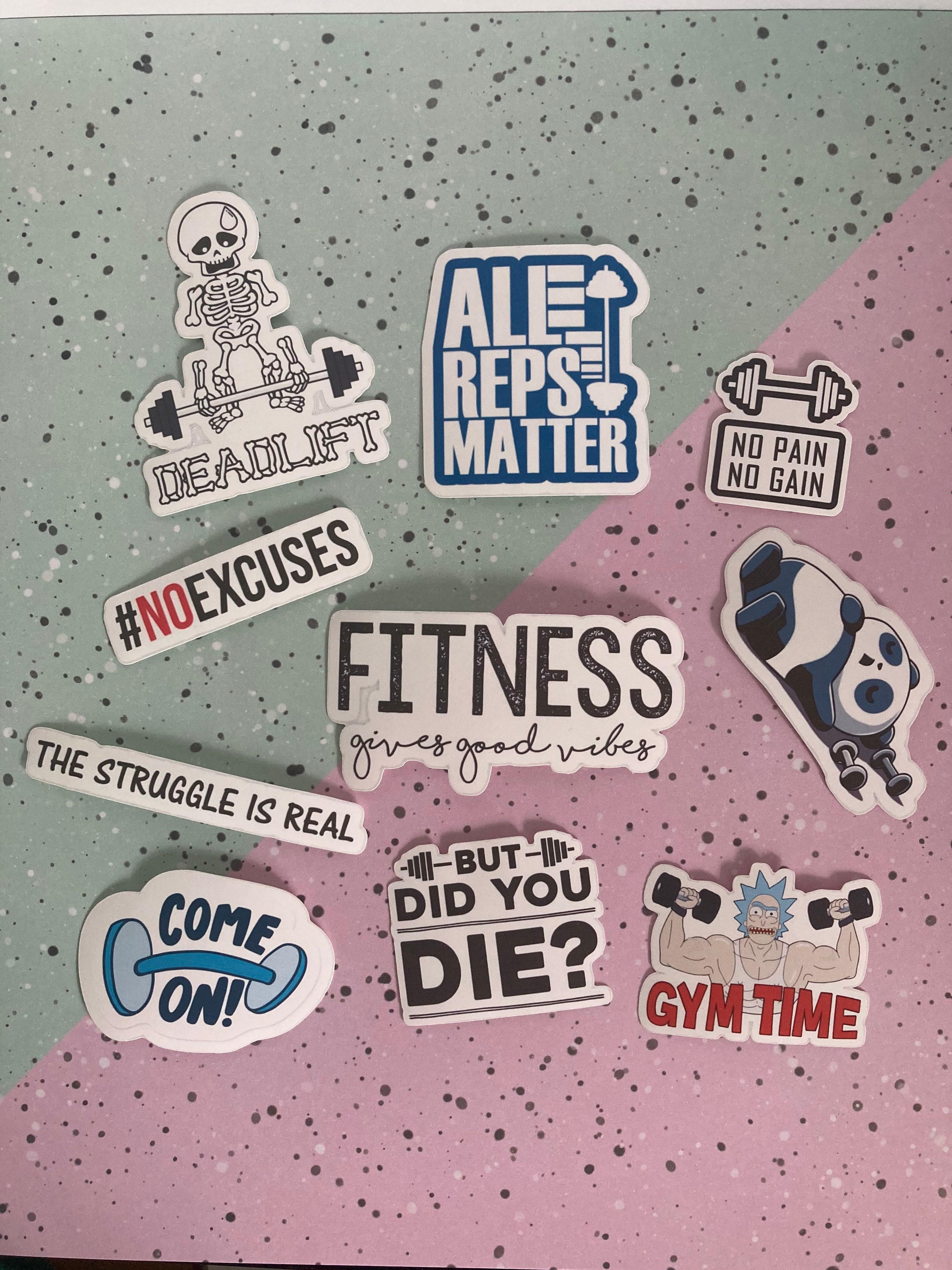 Gym Goals Motivation Straight Happiness - Best Fitness Gifts - Funny Gym - Funny  Gym Lover Gift - Sticker