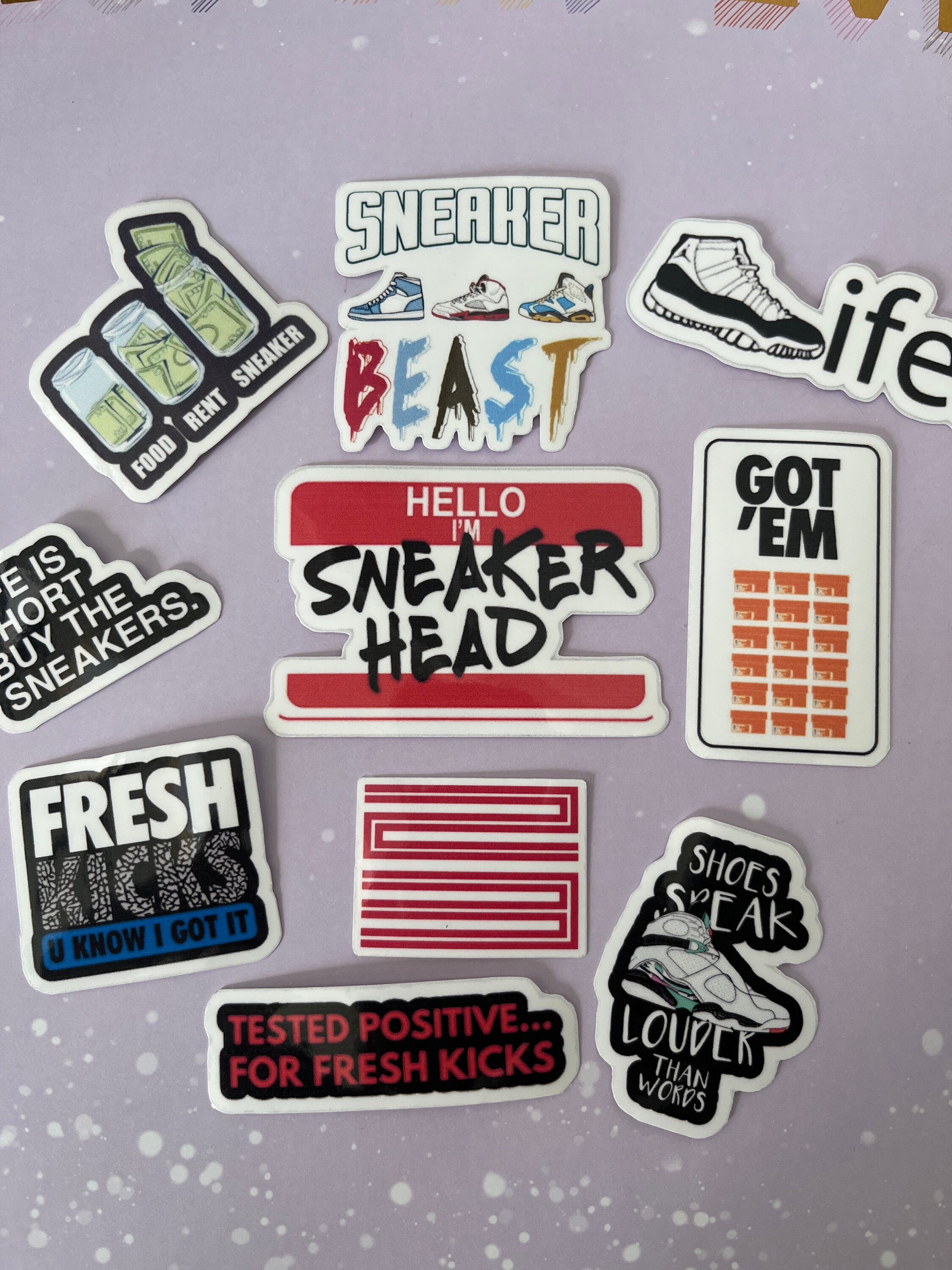 Sneakerhead Stickers | Sneaker Stickers | Sneakerhead Gift Ideas | 10 ...