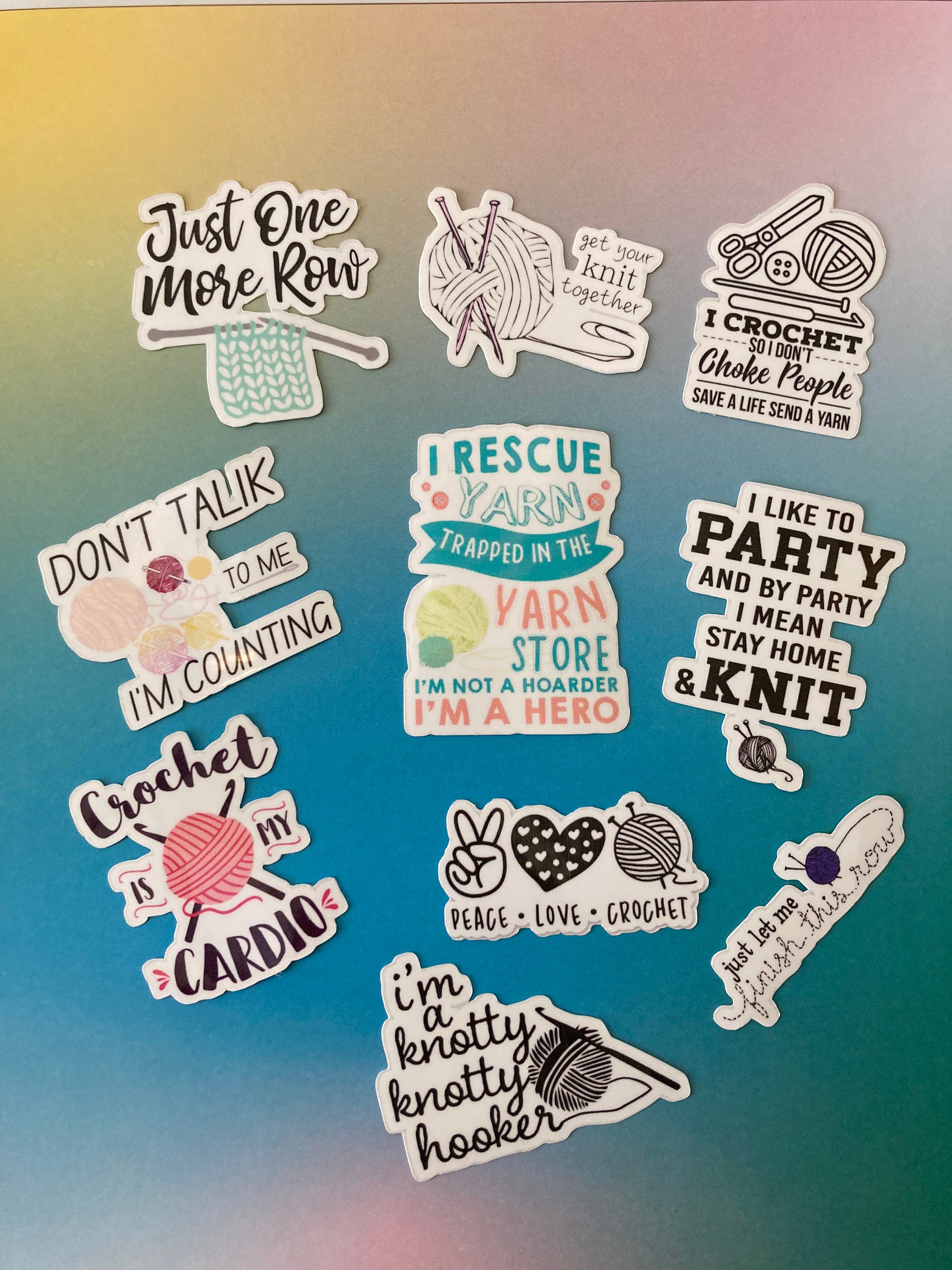 Knitting Stickers | Knitting Gift Ideas | Crochet Stickers | Yarn