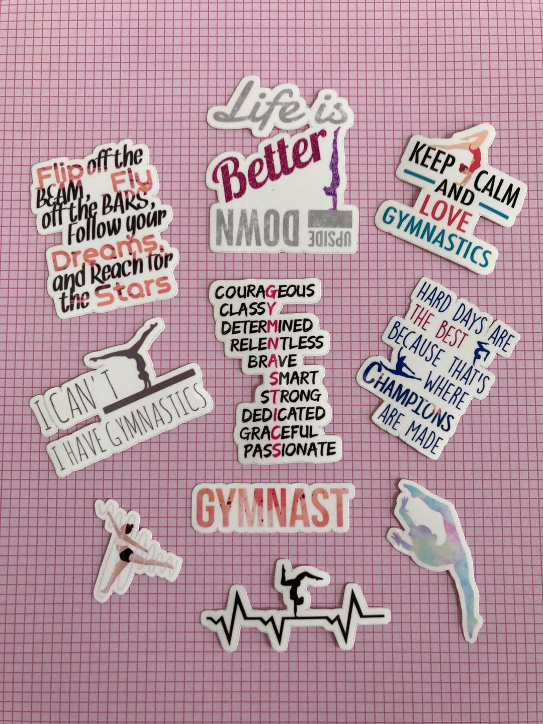 Gymnastics Gifts Gymnastic Stickers Gymnast Stickers Gift Funny