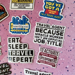 Travel Agent Stickers Travel Agency Stickers Funny Travel Agent Gift ...
