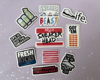 Sneakerhead stickers | Sneaker stickers | Sneakerhead gift ideas | 10 pcs sticker pack