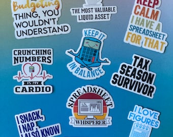 CPA gift | Accountant Gift | CPA Stickers | Accountant Stickers | Funny cpa gift idea | 10 pcs sticker pack