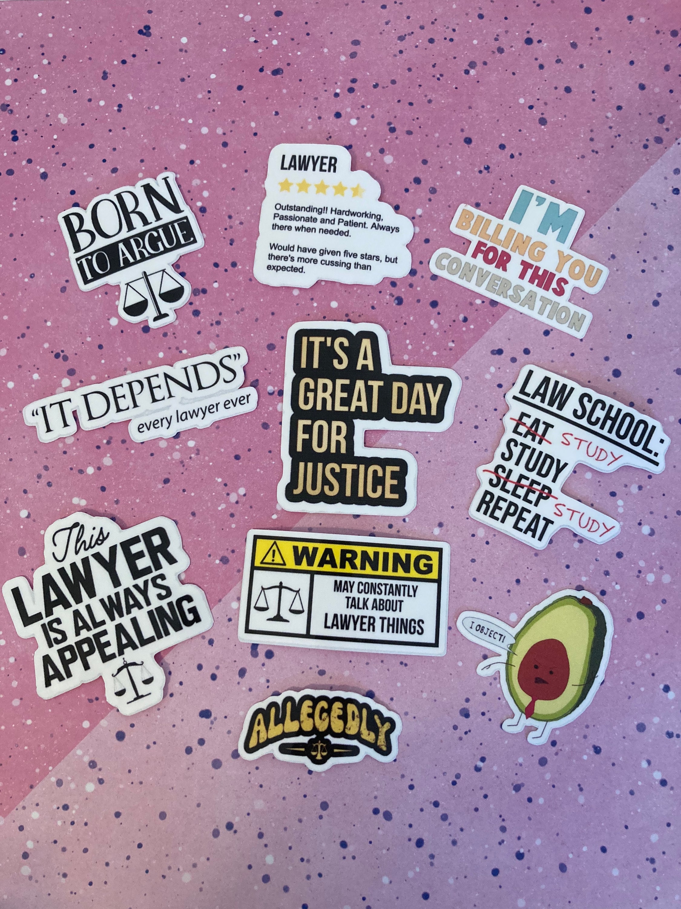 Lawyer Gift Lawyer Stickers Lawyer Decals Funny Law Etsy